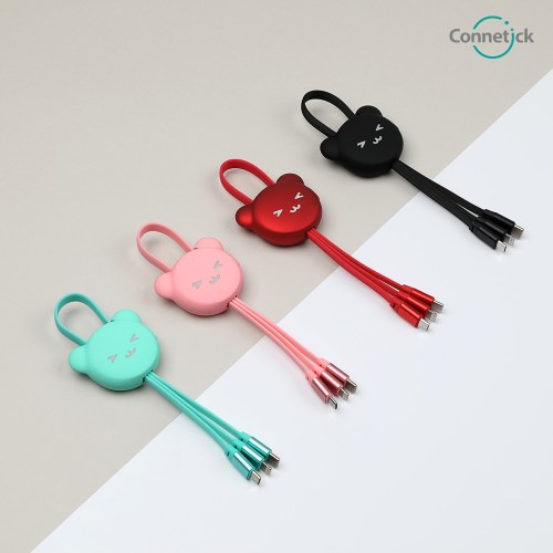 커네틱 미니베어 LED 3in1케이블