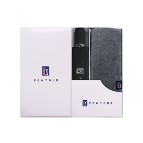PGA 3단자동우산 고급타올세트 