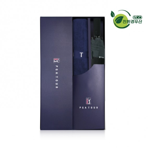상품 이미지: PGA 친환경그린 3단완전자동 우산+130g면사타올세트