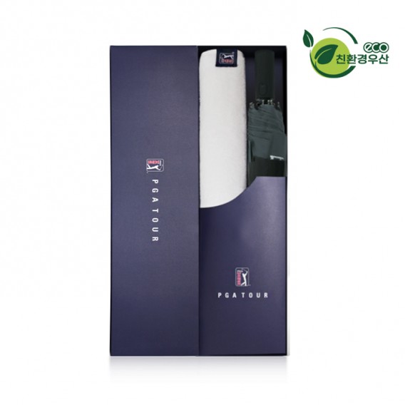 상품 이미지: PGA 친환경그린 3단완전자동 우산+180g모달사타올세트