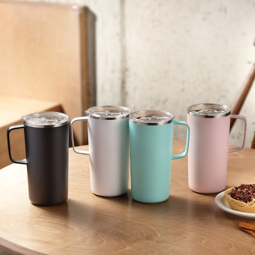 아소부 스테인레스 타워 머그 600ML