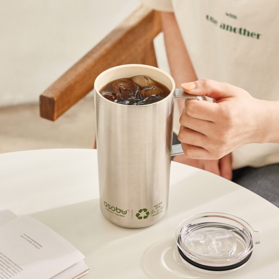 상품 이미지: 아소부 리싸이클 스테인레스 타워 머그 600ml