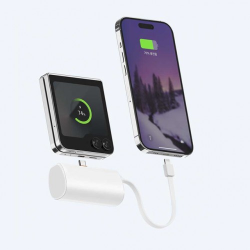 밸류엠 PD20W 케이블일체형 미니 보조배터리 5000mAh