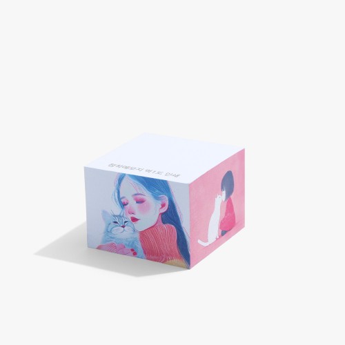 유성 점착메모지 측면컬러인쇄 50x50 500매