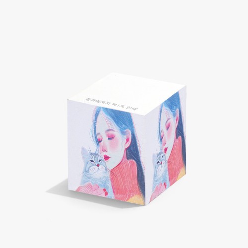 유성 점착메모지 측면컬러인쇄 100x100 1000매