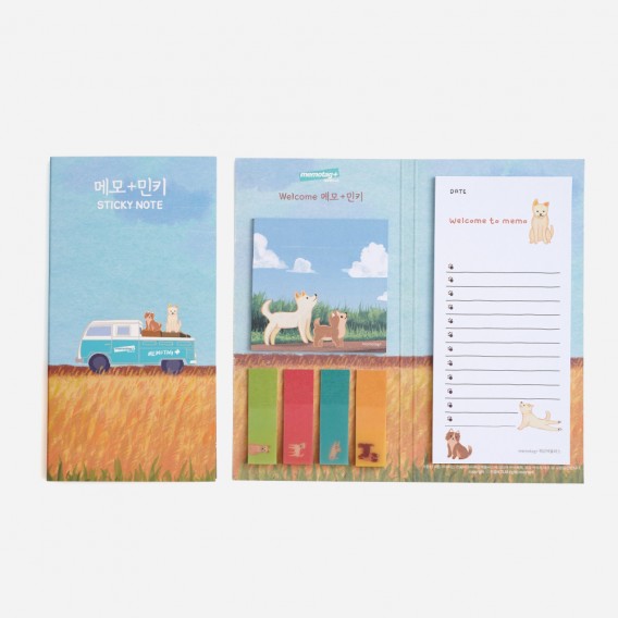 상품 이미지: 수첩형 웰컴 컬러 점착메모지 6P 각30매