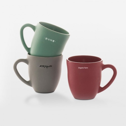 실리콘 손잡이 머그컵 220ml