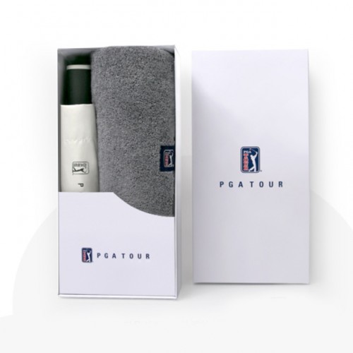 PGA 3단수동 암막 우양산+260g코마사타올 세트