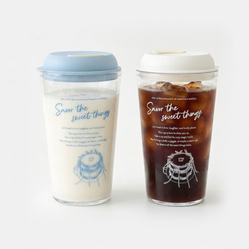 투명스마일 리유저블 텀블러 500ml 