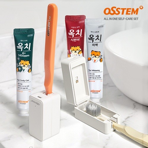 오스템 프리미엄 셀프케어 UVC 칫솔살균기 올인원세트