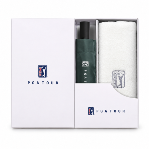 PGA 3단 자동 암막 우양산 170g 면사 타올세트