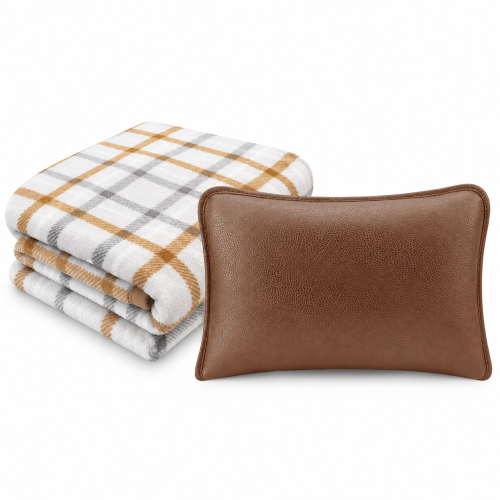 윈터 극세사 클래식 쿠션담요